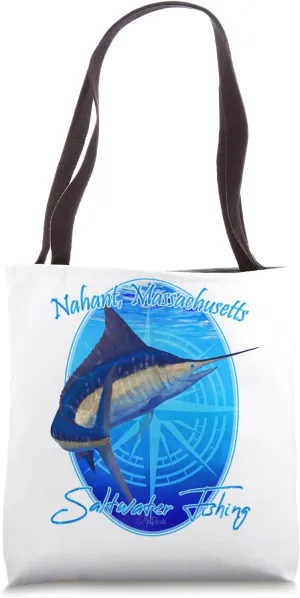 Nahant, Massachusetts Sailfish Billfish Saltwater Fishing Tote Bag