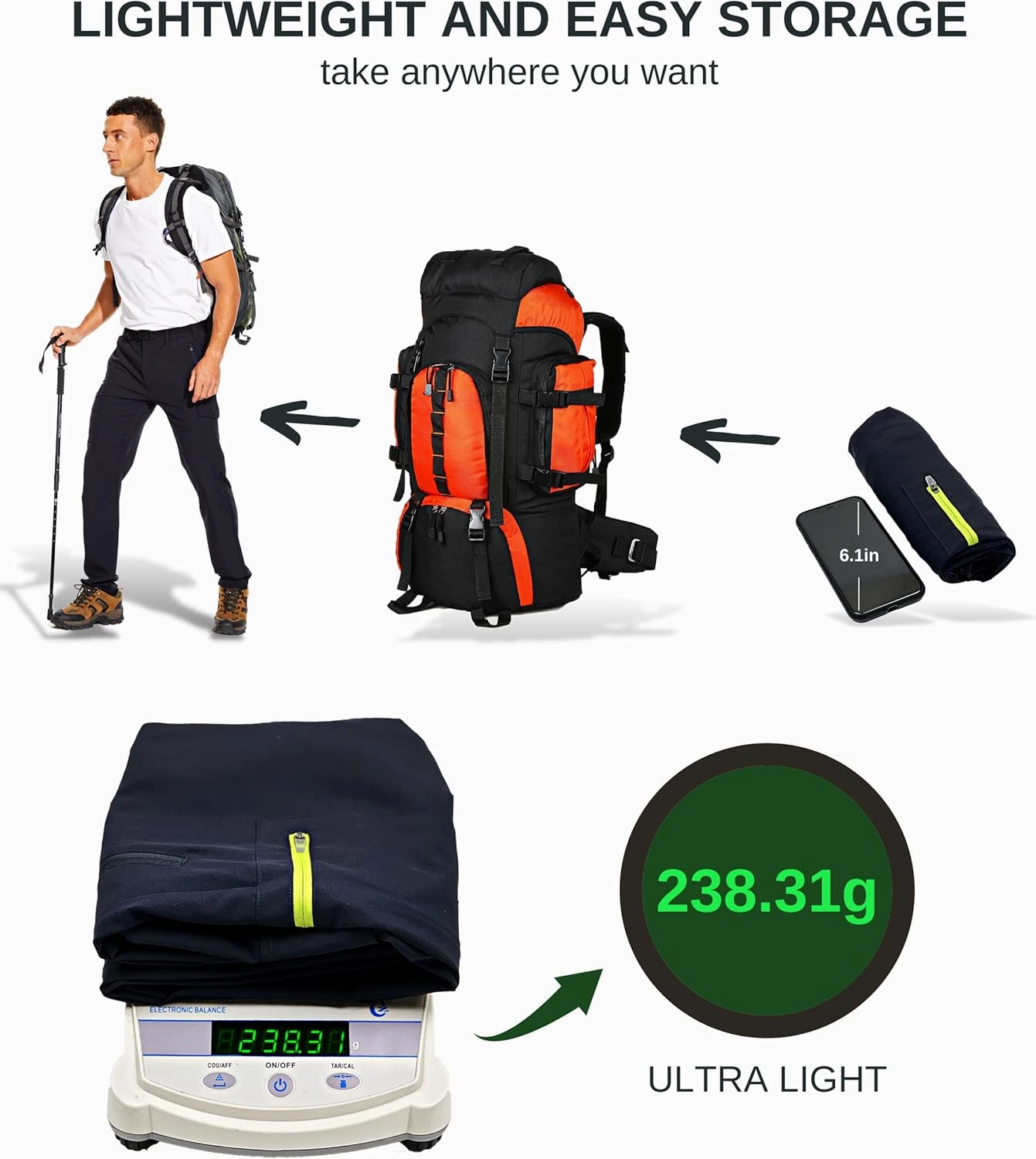 NATUVENIX Hiking Pants for Men, Lightweight Mens Travel Pants Quick Dry Fishing Pants Men Water Resistant Outdoor Pants Work