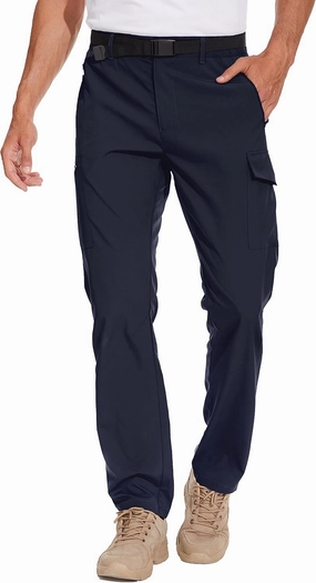 NATUVENIX Hiking Pants for Men, Lightweight Mens Travel Pants Quick Dry Fishing Pants Men Water Resistant Outdoor Pants Work