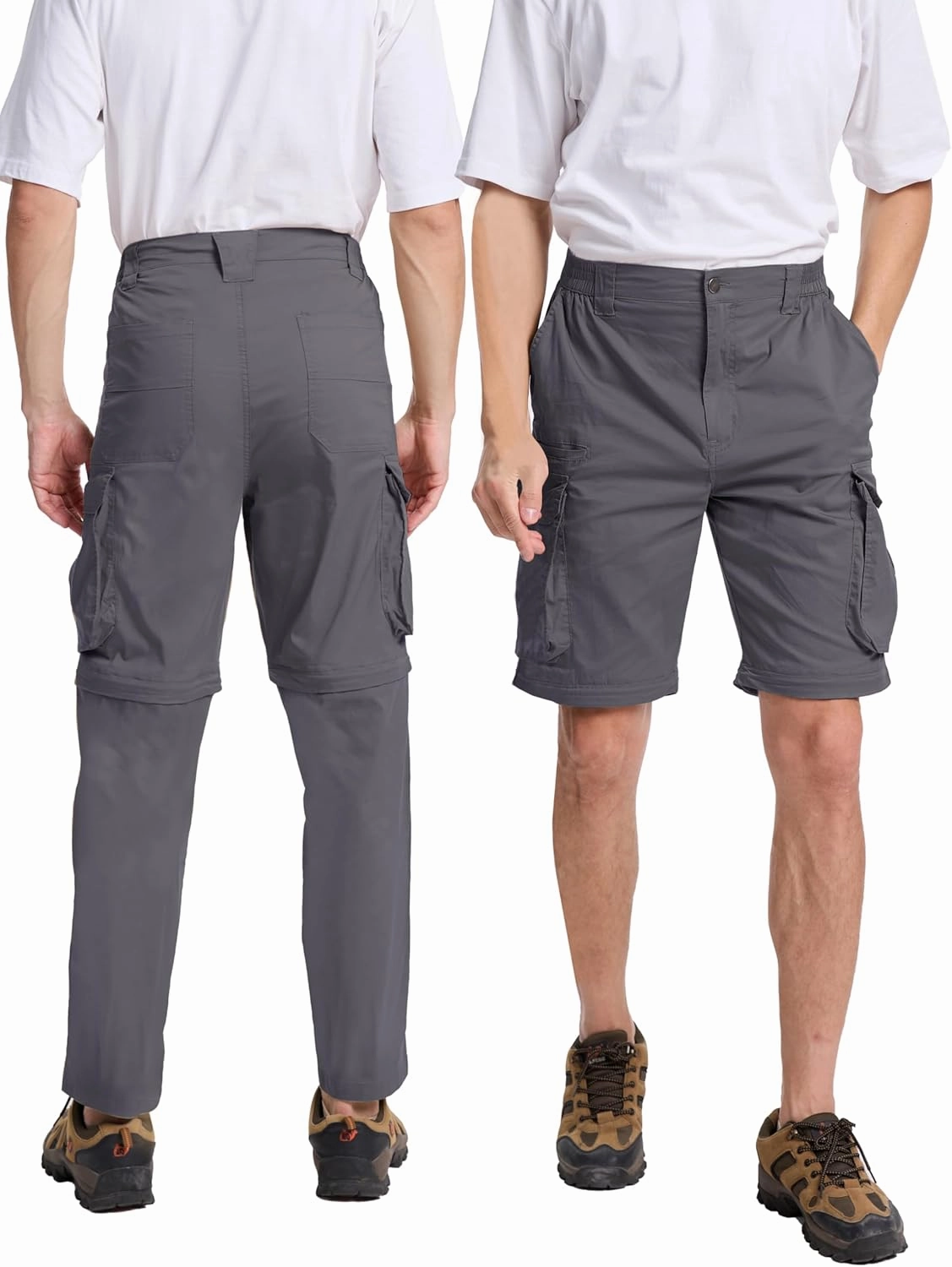 NATUVENIX Hiking Pants Men Quick Dry Convertible Fishing Pants for Men Zip Off Lightweight Mens Cargo Pants Outdoor Travel