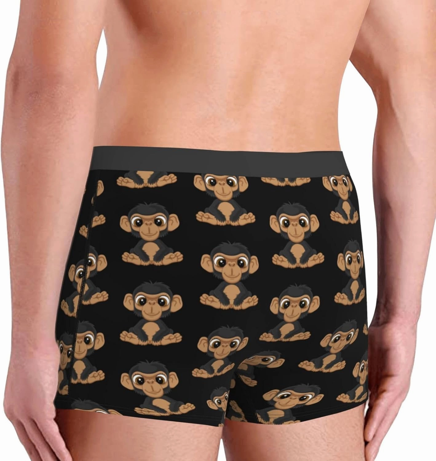 Naughty Monkey Mens Underwear Boxer Briefs Soft Elastic Breathable Boxers for Men