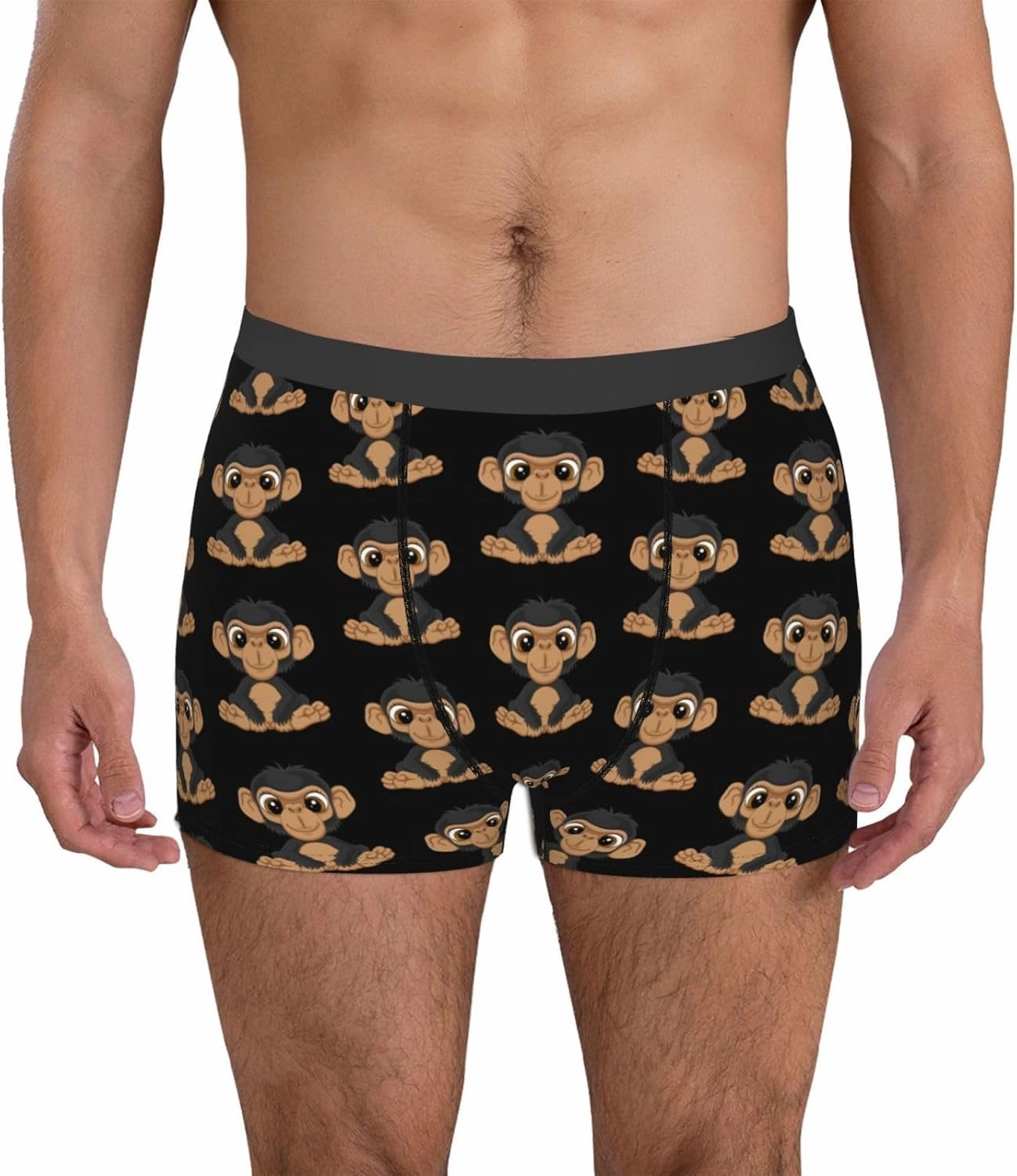 Naughty Monkey Mens Underwear Boxer Briefs Soft Elastic Breathable Boxers for Men