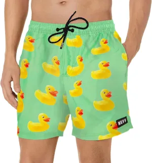 NEFF Men's Green Ducky Daily Hot Tub Board Shorts for Swimming (Green Ducky 3XL)