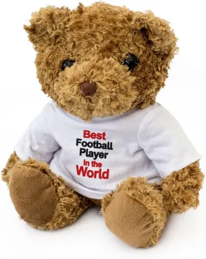 New - Best Football Player in The World - Teddy Bear - Cute Soft Cuddly - Award Gift Present Birthday Xmas
