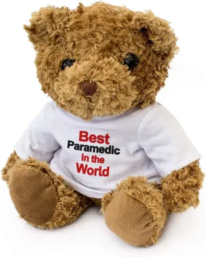 New - Best Paramedic in The World - Teddy Bear - Cute Soft Cuddly - Award Gift Present Birthday Xmas