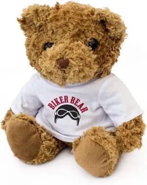 New - Biker Bear - Cuddly Soft Teddy Bear - Motorbike Gift Present
