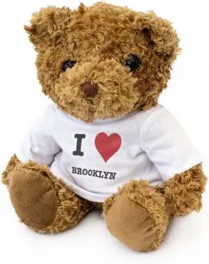 NEW - I LOVE BROOKLYN Teddy Bear - Cute Soft Cuddly - Gift Present Birthday Xmas Valentine