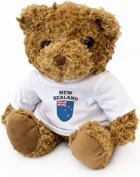 New Zealand Flag - Adorable Lovely Soft Brown Teddy Bear - Gift Present