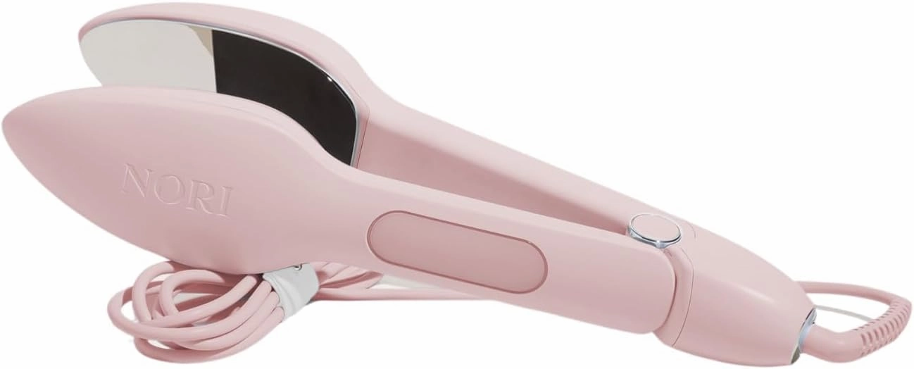 Nori Press Travel Steam Iron - Handheld Iron With Optional Steam Feature - No Ironing Board Required - Easy to Use w/ 6 Fabric Settings - Removes Wrinkles - Pink
