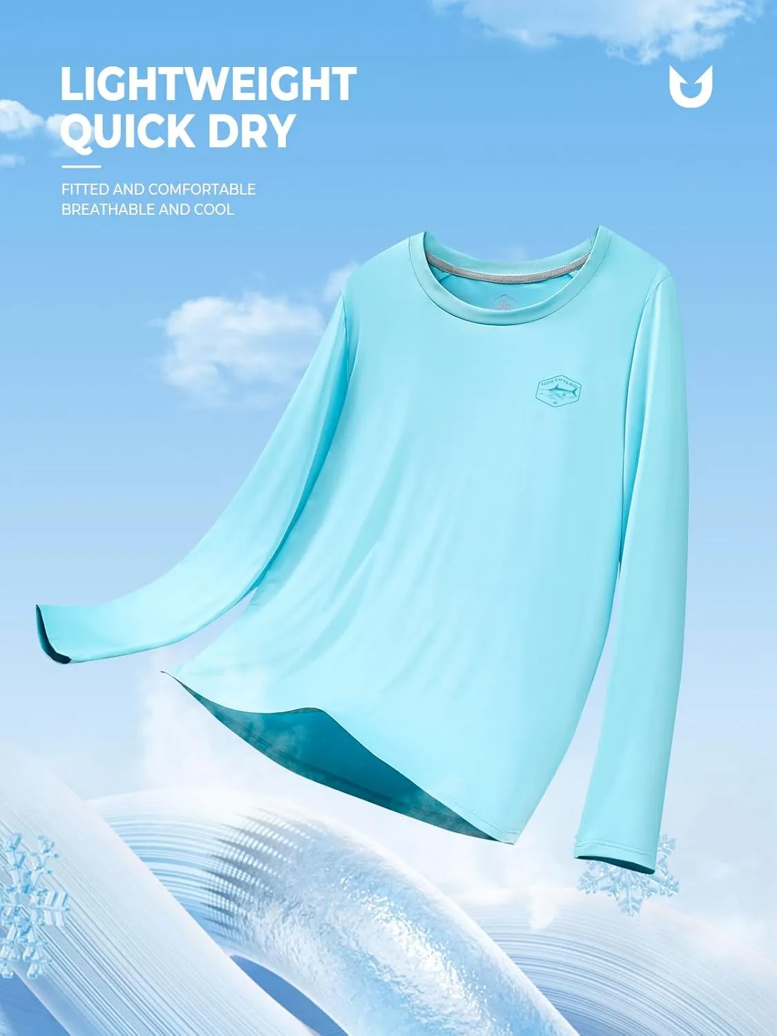NORTHYARD Men's UPF 50  Sun Protection Shirts Long Sleeve Fishing Swim Beach Rash Guard UV Lightweight Quick Dry T-Shirt