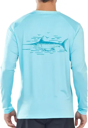 NORTHYARD Men's UPF 50  Sun Protection Shirts Long Sleeve Fishing Swim Beach Rash Guard UV Lightweight Quick Dry T-Shirt