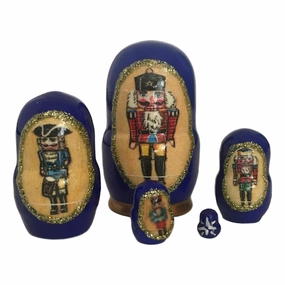 Nutcracker Nesting Dolls Russian Christmas Matryoshka Gifs Set