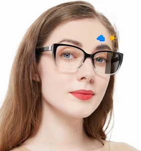 OCCI CHIARI Blue Light Blocking Photochromic Reading Glasses 2.0 Large Sunglasses Readers(1.0 1.5 2.0 2.5 3.0 3.5 4.0)