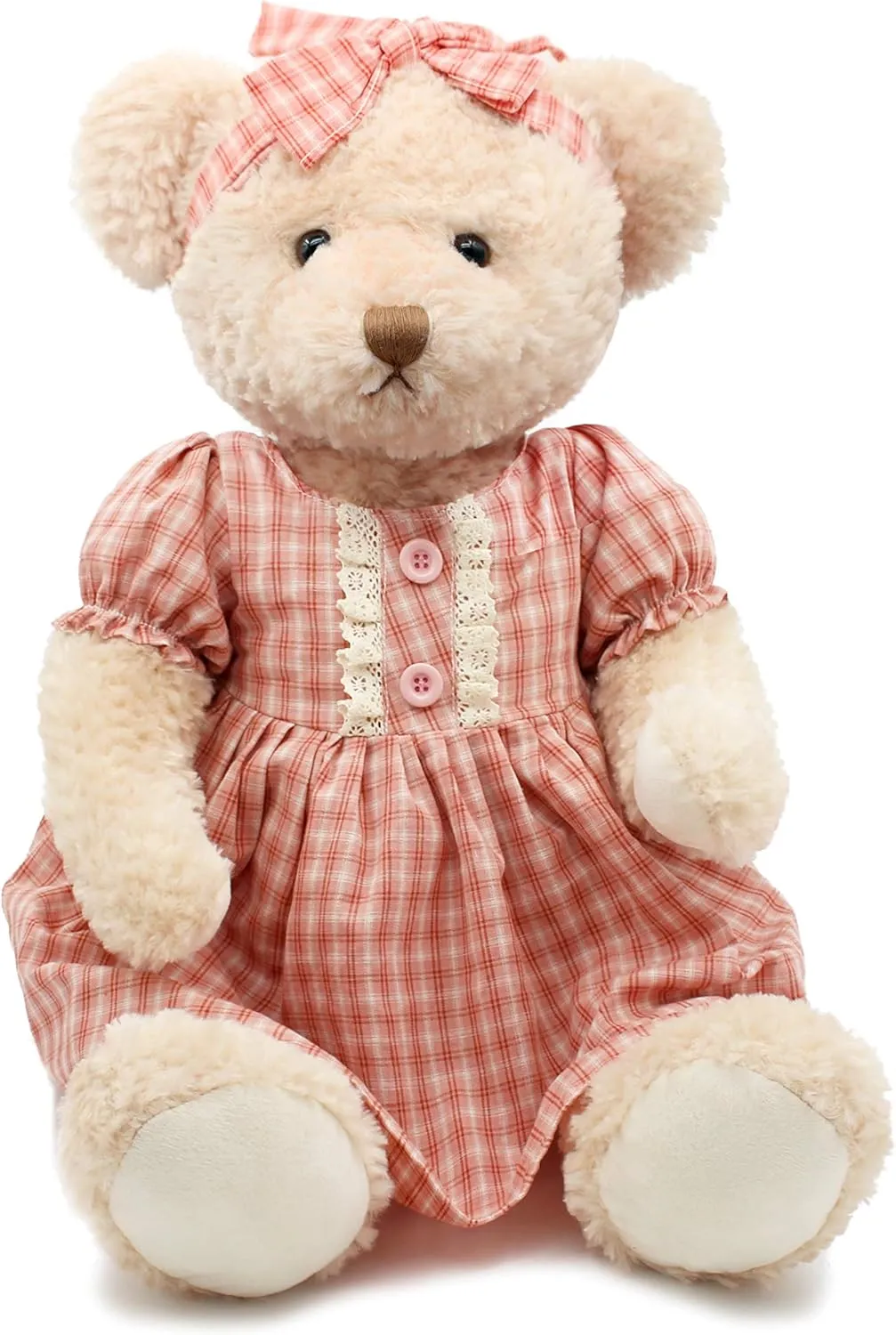 Oitscute Big Baby Teddy Bear with Cloth Cute Stuffed Animal Soft Plush Toy 25" (Red&Pink)