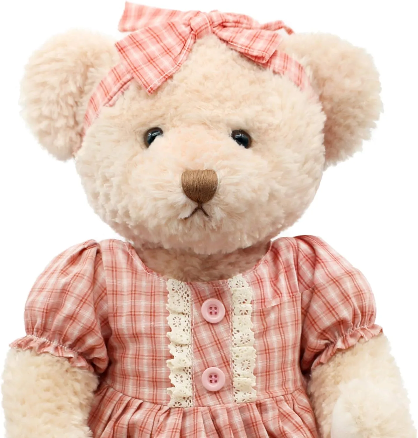 Oitscute Big Baby Teddy Bear with Cloth Cute Stuffed Animal Soft Plush Toy 25" (Red&Pink)