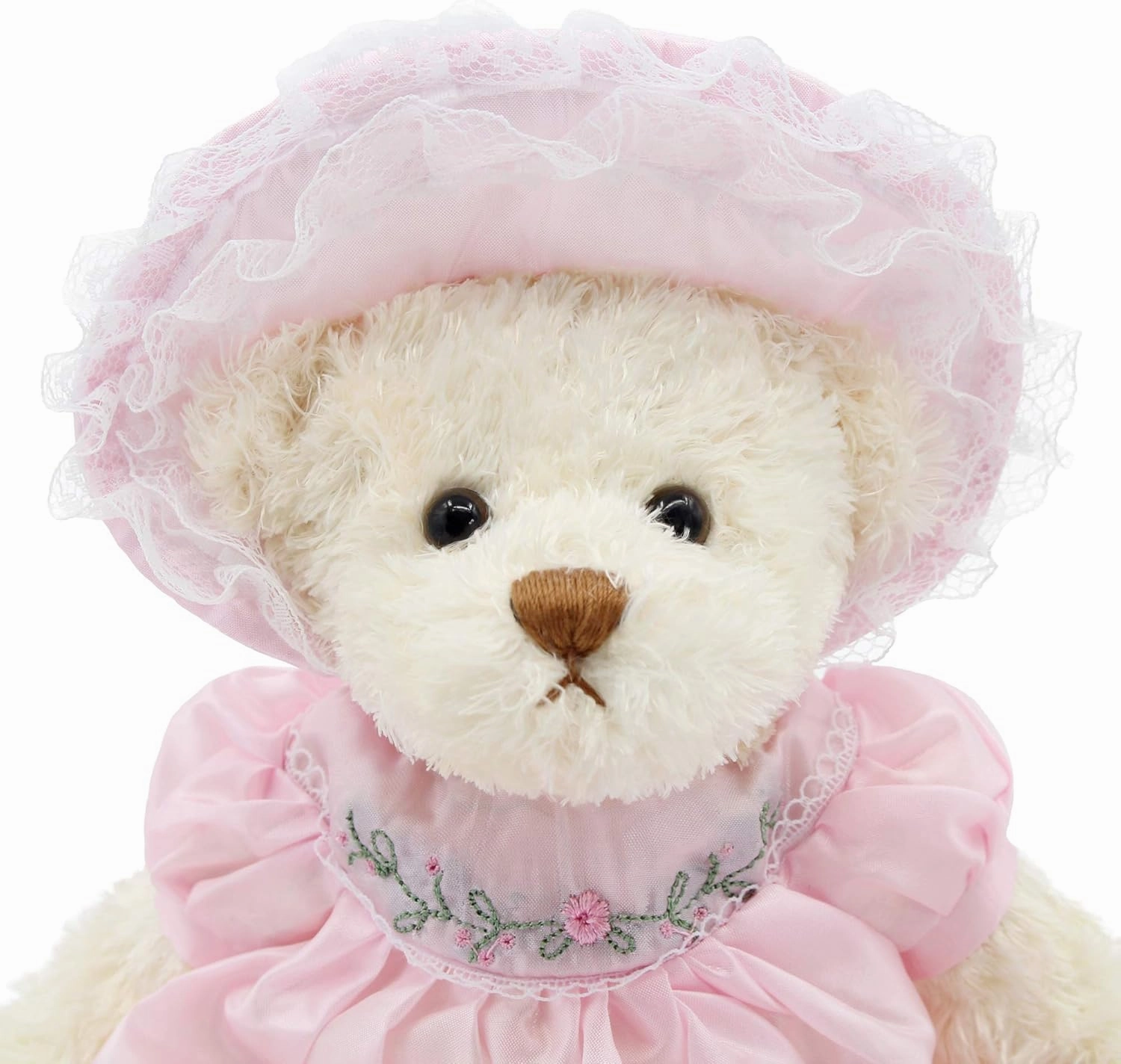 Oitscute Small Baby Teddy Bear with Cloth Cute Stuffed Animal Soft Plush Toy 10" (Pink Sleepwear)