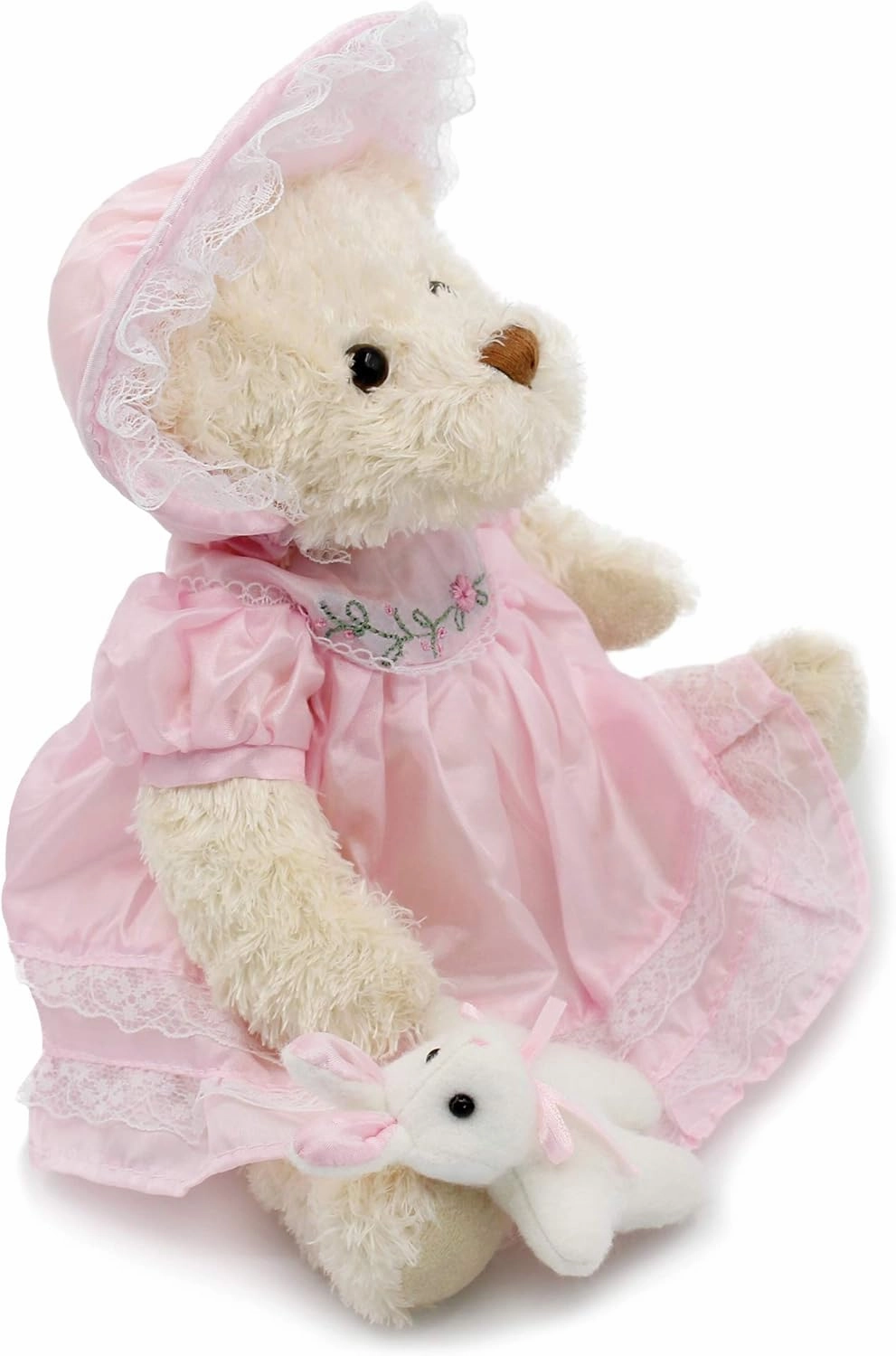 Oitscute Small Baby Teddy Bear with Cloth Cute Stuffed Animal Soft Plush Toy 10" (Pink Sleepwear)