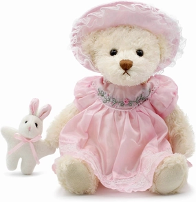 Oitscute Small Baby Teddy Bear with Cloth Cute Stuffed Animal Soft Plush Toy 10" (Pink Sleepwear)