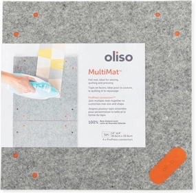 Oliso Multi-Mat Felt Pressing pad - 100% New Zealand Wool, Ideal for Quilting and Sewing - 14”x 14” ½” Thick [Packaging May Vary]