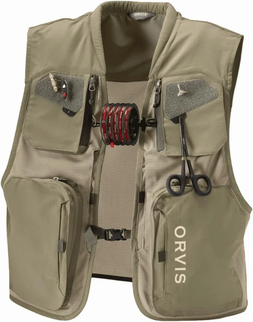Orvis Clearwater Mesh Fly Fishing Vest - Lightweight Vest with Tool Docks, Tippet Holder Loops, and Fly Drying Patches