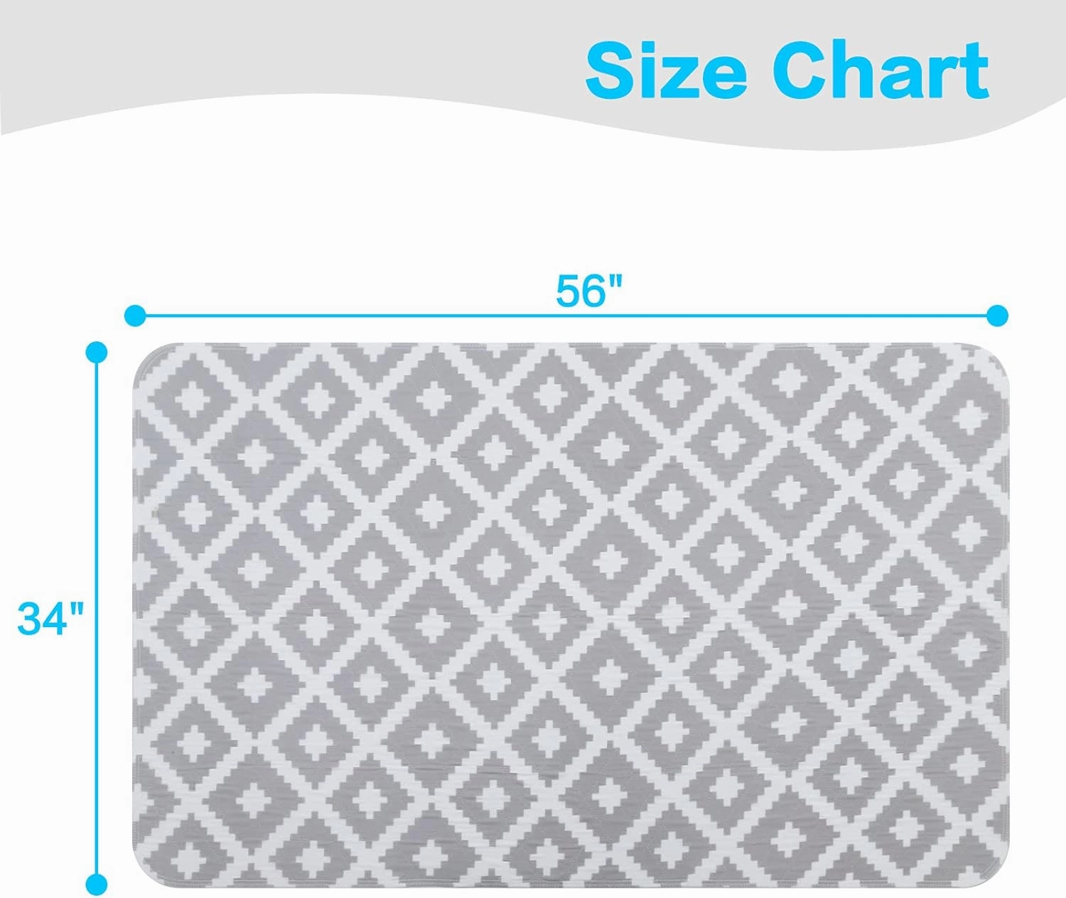 OUTCREATOR® Washable Bed Pads 34" x 56" (Pack of 2), Incontinence Mattress Protector, Anti-Slip Waterproof Underpads for Adults Kids Elderly Pets, Absorbency & Reusable Bedwetting Pads (Gray Geometry)