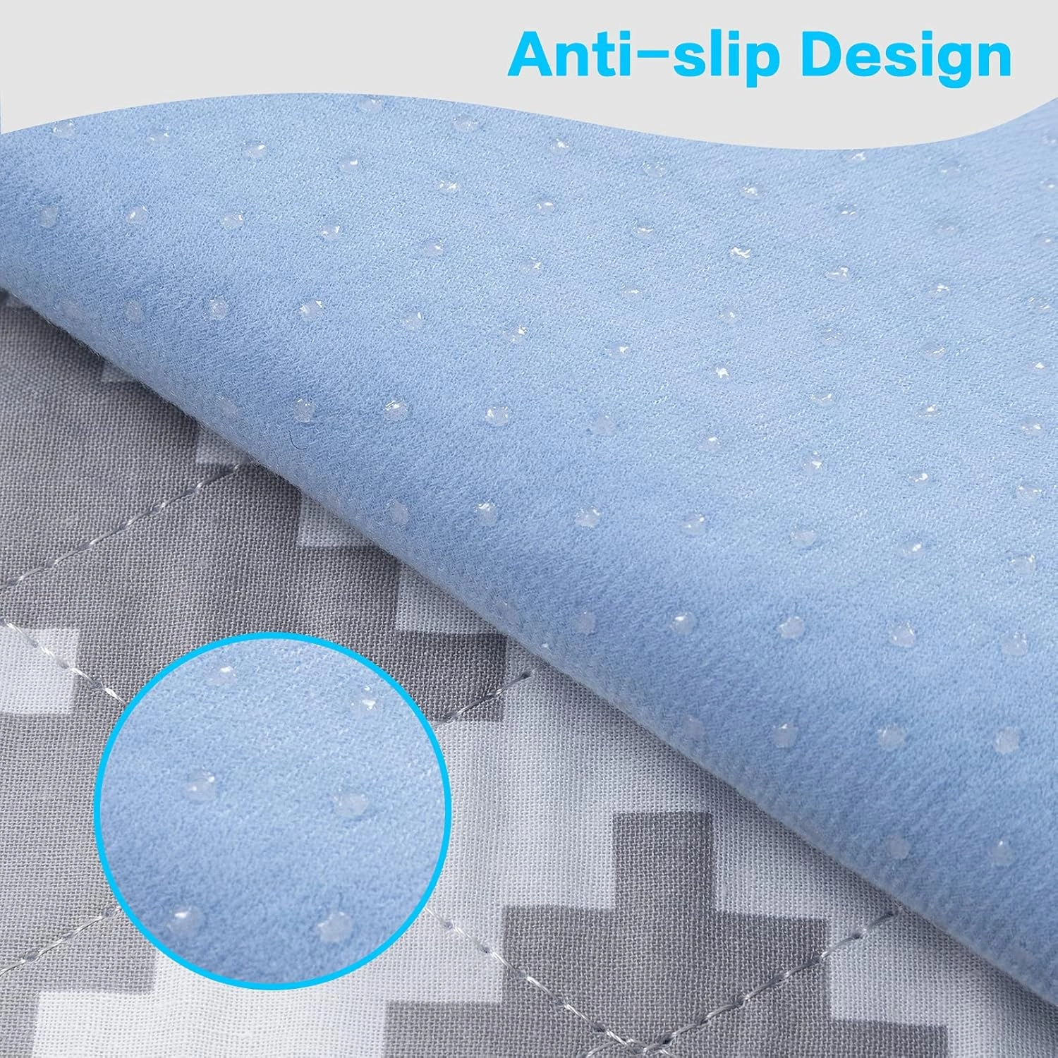 OUTCREATOR® Washable Bed Pads 34" x 56" (Pack of 2), Incontinence Mattress Protector, Anti-Slip Waterproof Underpads for Adults Kids Elderly Pets, Absorbency & Reusable Bedwetting Pads (Gray Geometry)