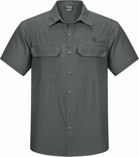Outdoor Ventures Men's Lightweight Short Sleeve Fishing Shirt UPF 50 Button Down Quick Dry Cooling Hiking Travel Safari Shirt