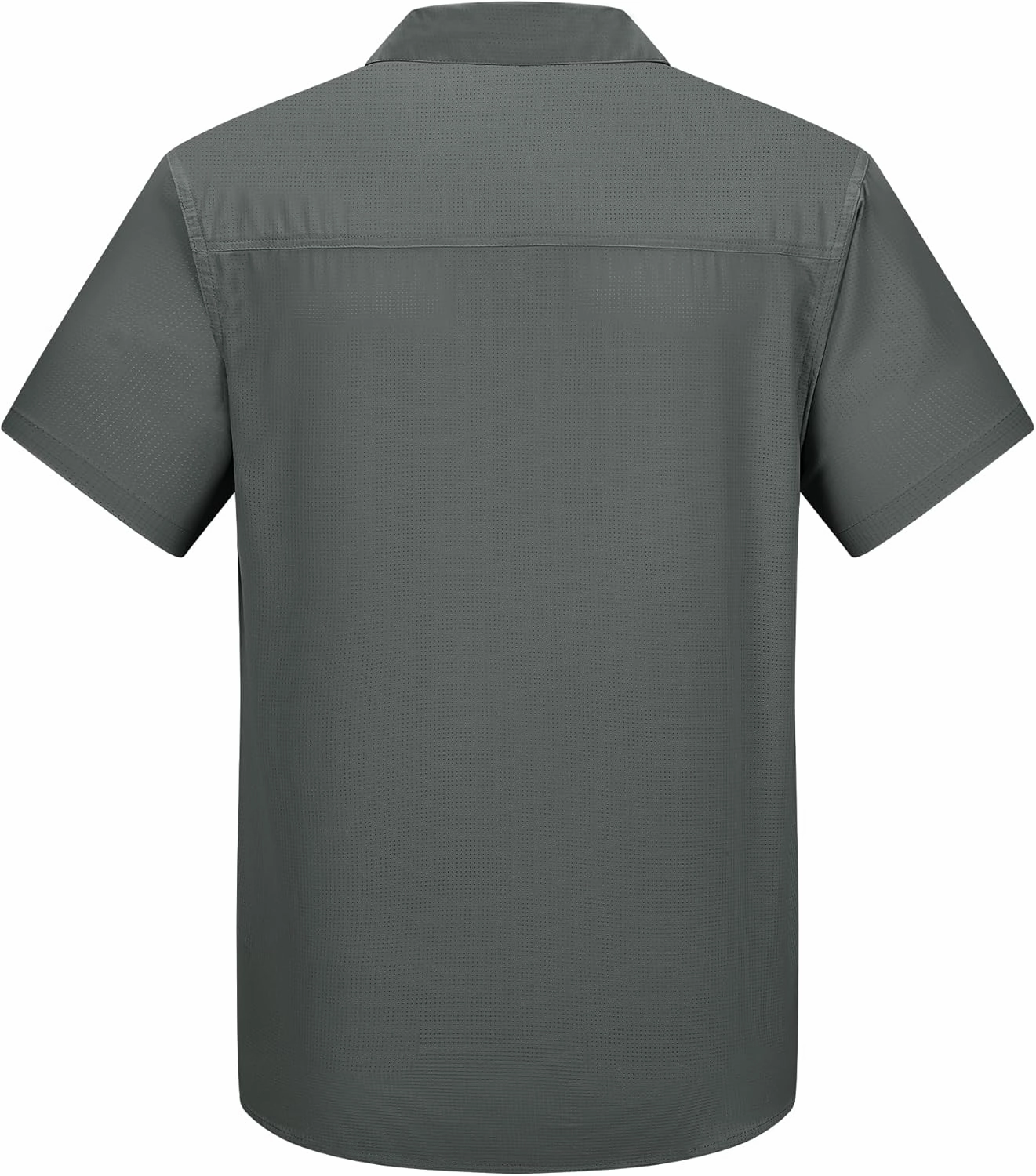 Outdoor Ventures Men's Lightweight Short Sleeve Fishing Shirt UPF 50 Button Down Quick Dry Cooling Hiking Travel Safari Shirt