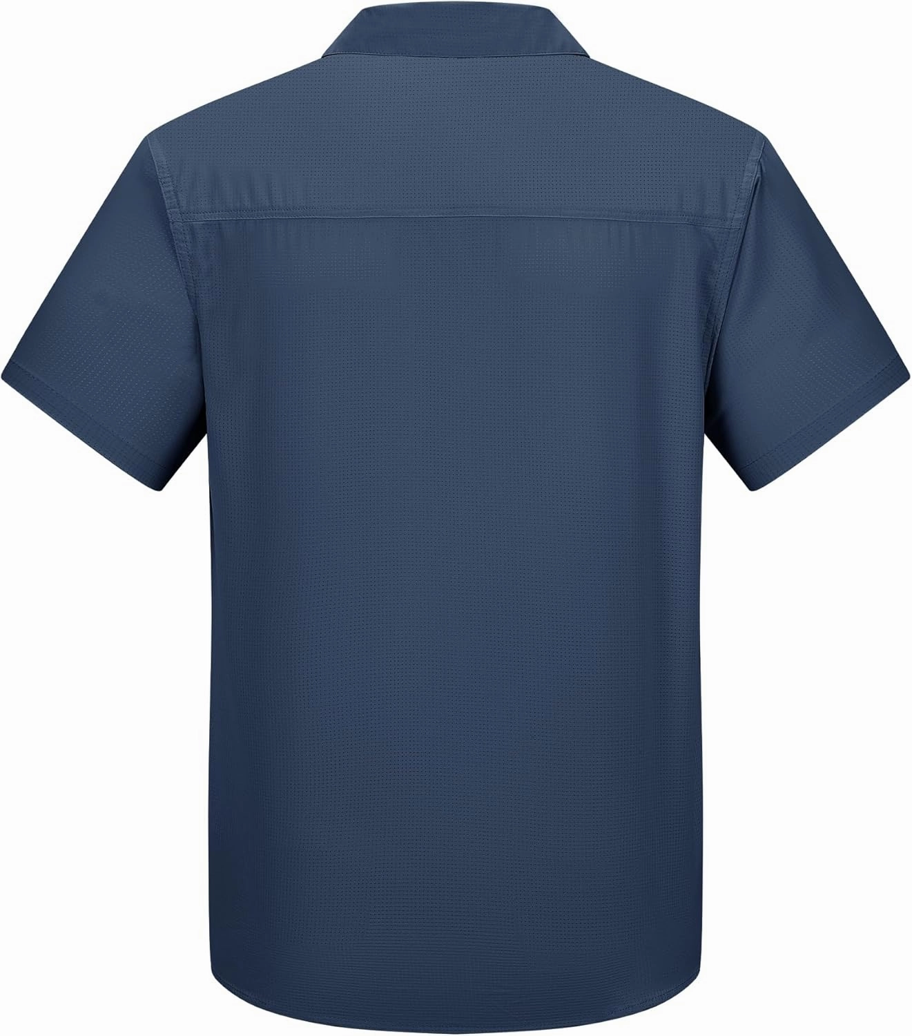 Outdoor Ventures Men's Lightweight Short Sleeve Fishing Shirt UPF 50 Button Down Quick Dry Cooling Hiking Travel Safari Shirt