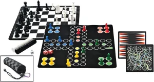 Outside Inside Backpack Board Games, Compact, Foldable, Magnetic, Travel Size for Camping and Travel