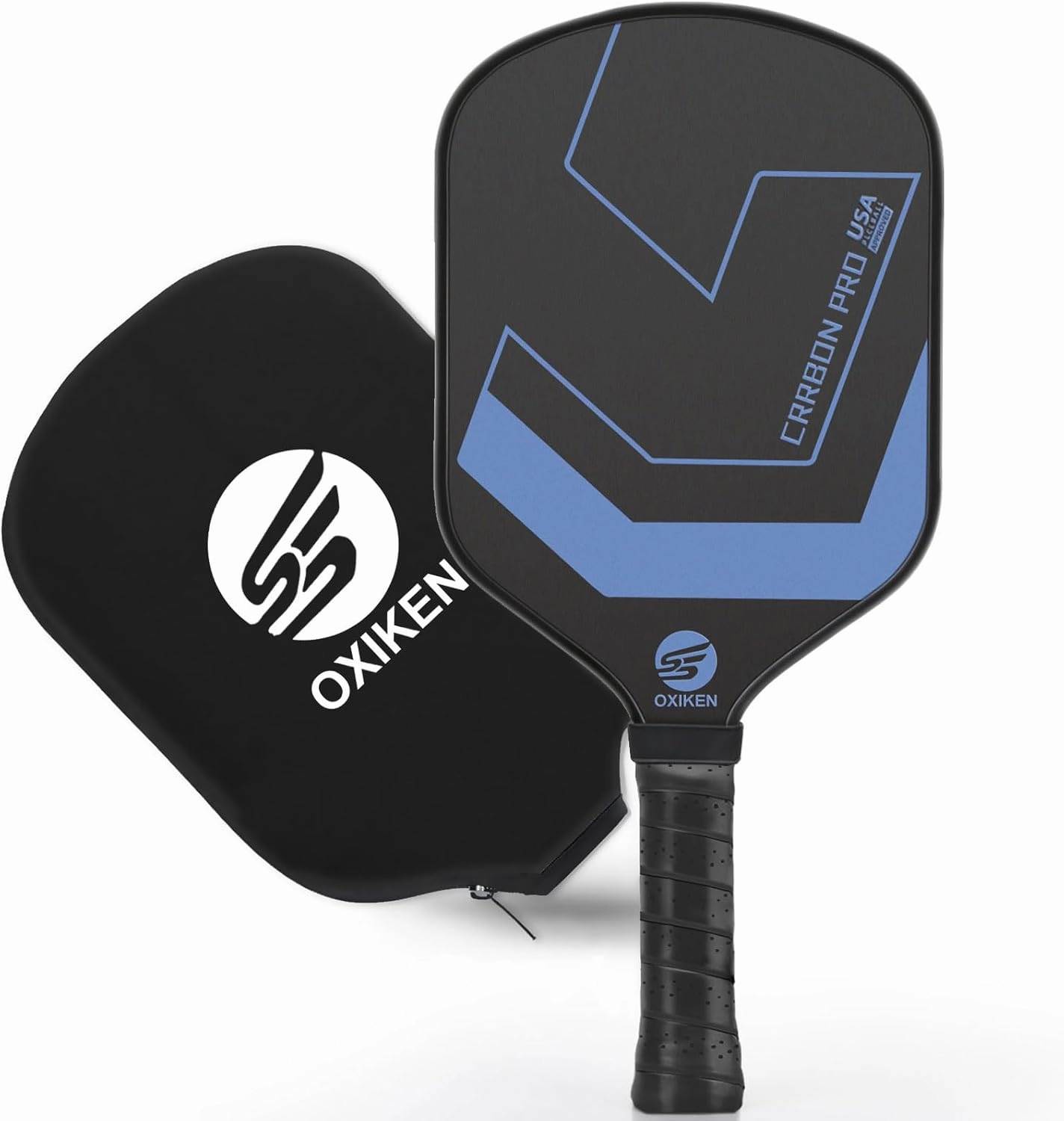 OXIKEN 10/13/16 mm Pickleball Paddles 2025 USAPA Approved T700 Carbon Fiber Pickle Paddle (CFS), High Grit & Spin, Honeycomb Core, 5.5” Elongated Handle, Anti Slip Sweat Absorbing Grip with Cover Case