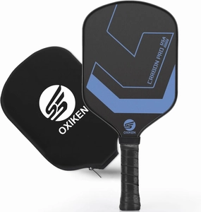 OXIKEN 10/13/16 mm Pickleball Paddles 2025 USAPA Approved T700 Carbon Fiber Pickle Paddle (CFS), High Grit & Spin, Honeycomb Core, 5.5” Elongated Handle, Anti Slip Sweat Absorbing Grip with Cover Case