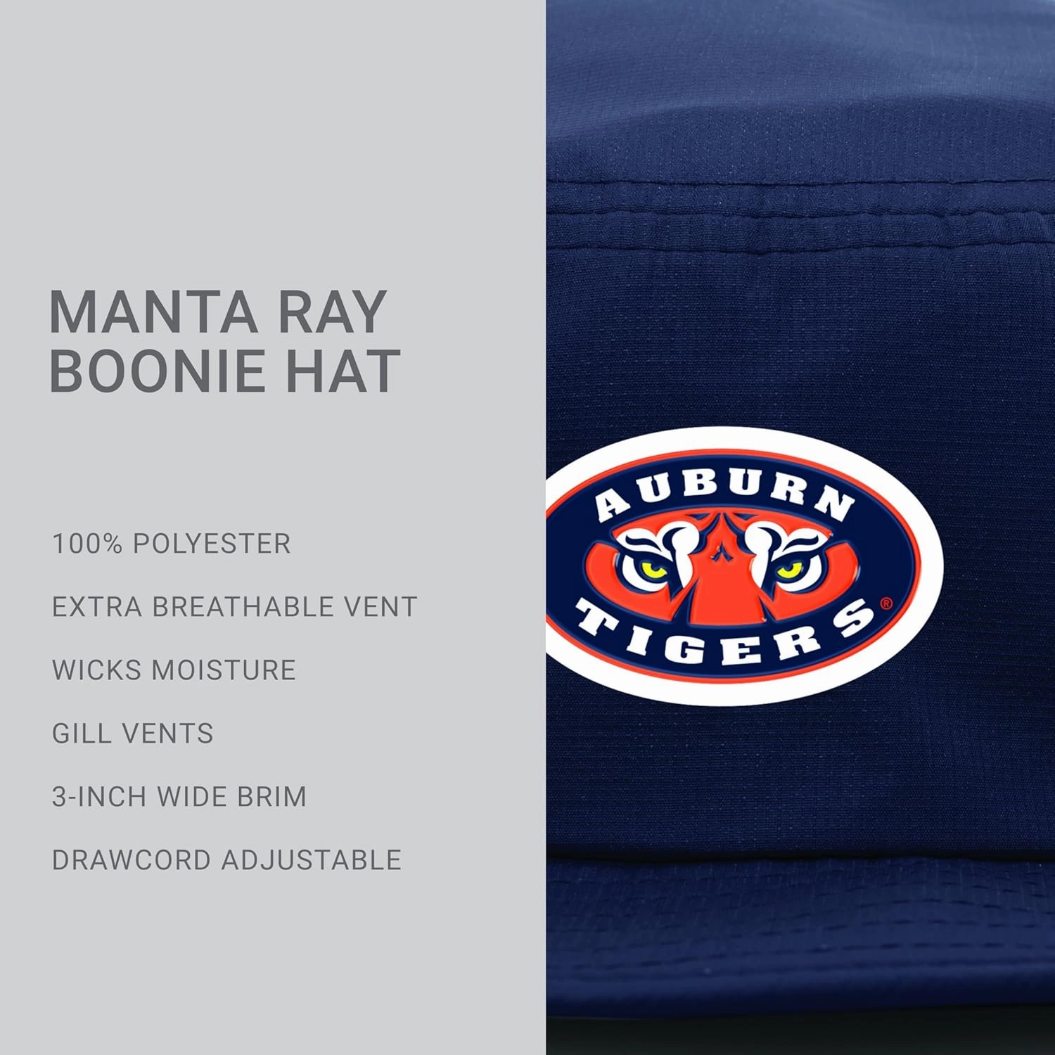 Pacific Headwear NCAA Collegiate Manta Ray Boonie Hat-Sun Protection, Adjustable Fit, Lightweight, Outdoor Sports Cap