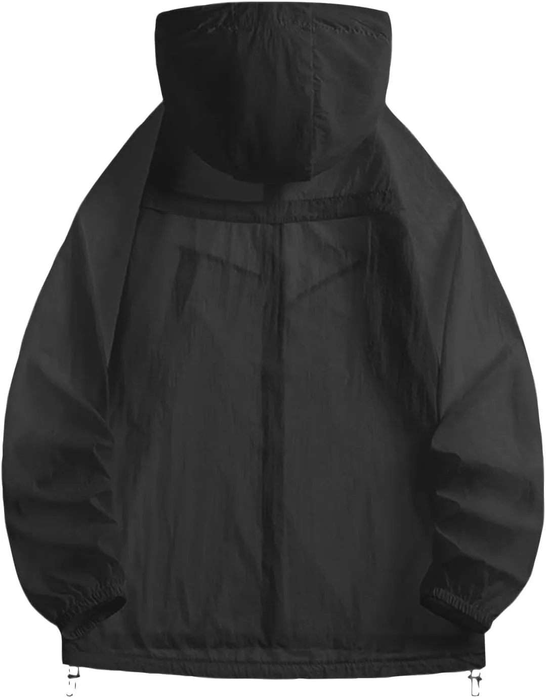Packable Rain Jacket Mens with Hood Plain Raincoats Outdoor Lightweight Outerwear Walking Unisex Raincoat