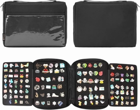 PACMAXI Enamel Pin Display Case, Pins Storage Organizer, Travel Brooch Display Bag