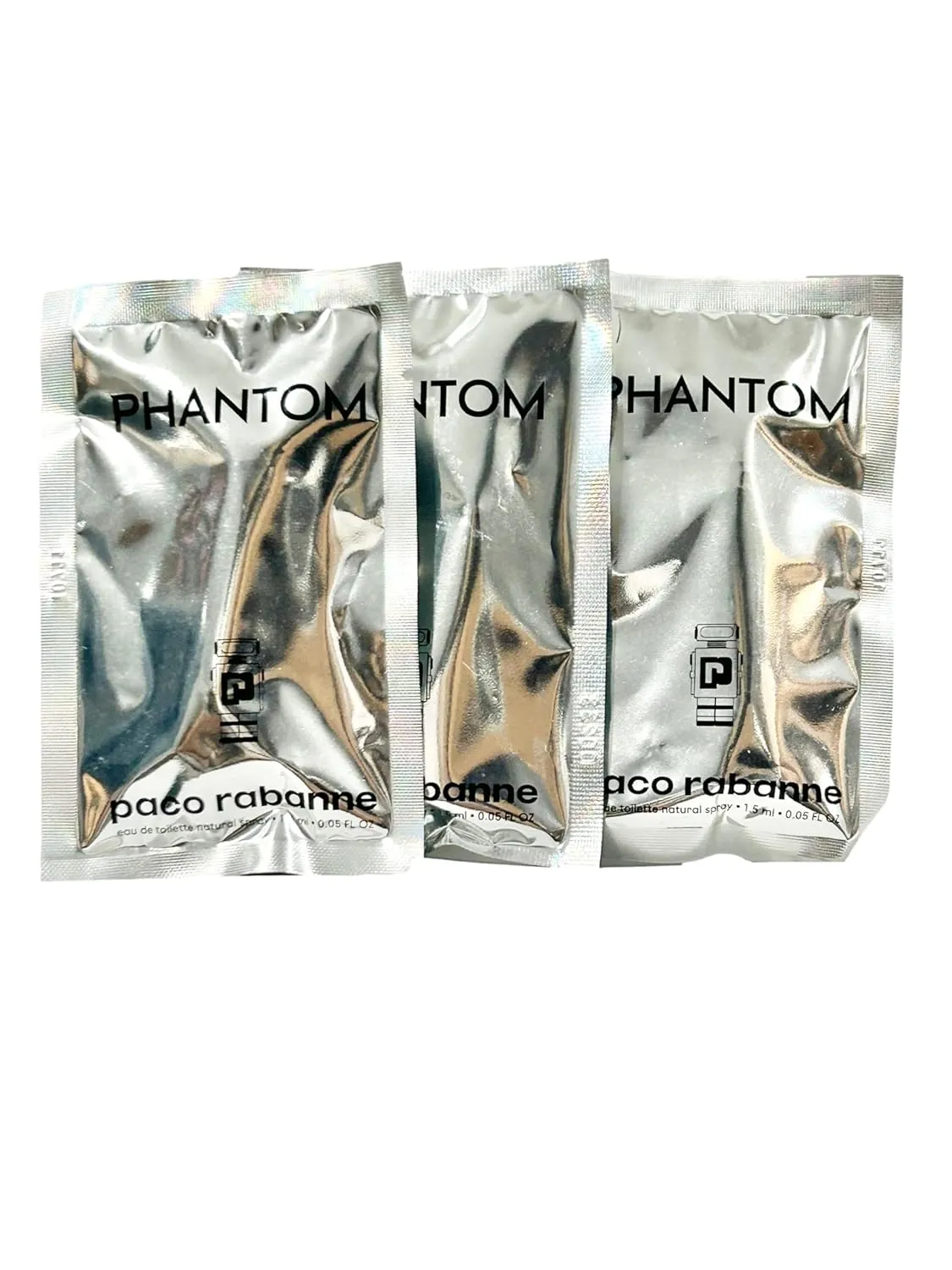 Paco Rabanne PHANTOM Perfume MEN spray EDT vial perfume 1.5 ml / 0.05 fl oz - Set of 3