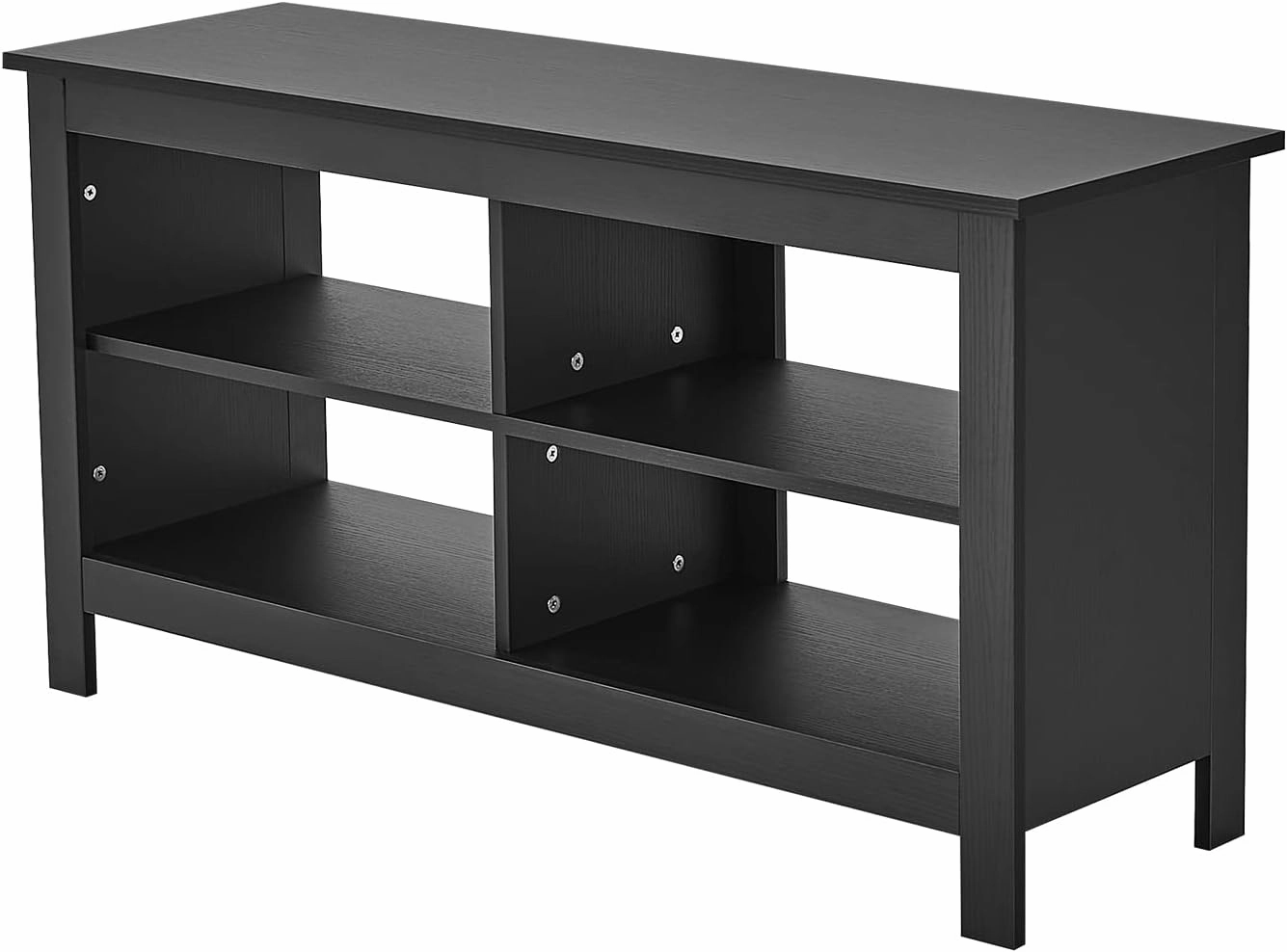 Panana Black TV Stand for 50 inch TV, Storage Shelves, Entertainment Center, Media Console, Living Room, Bedroom