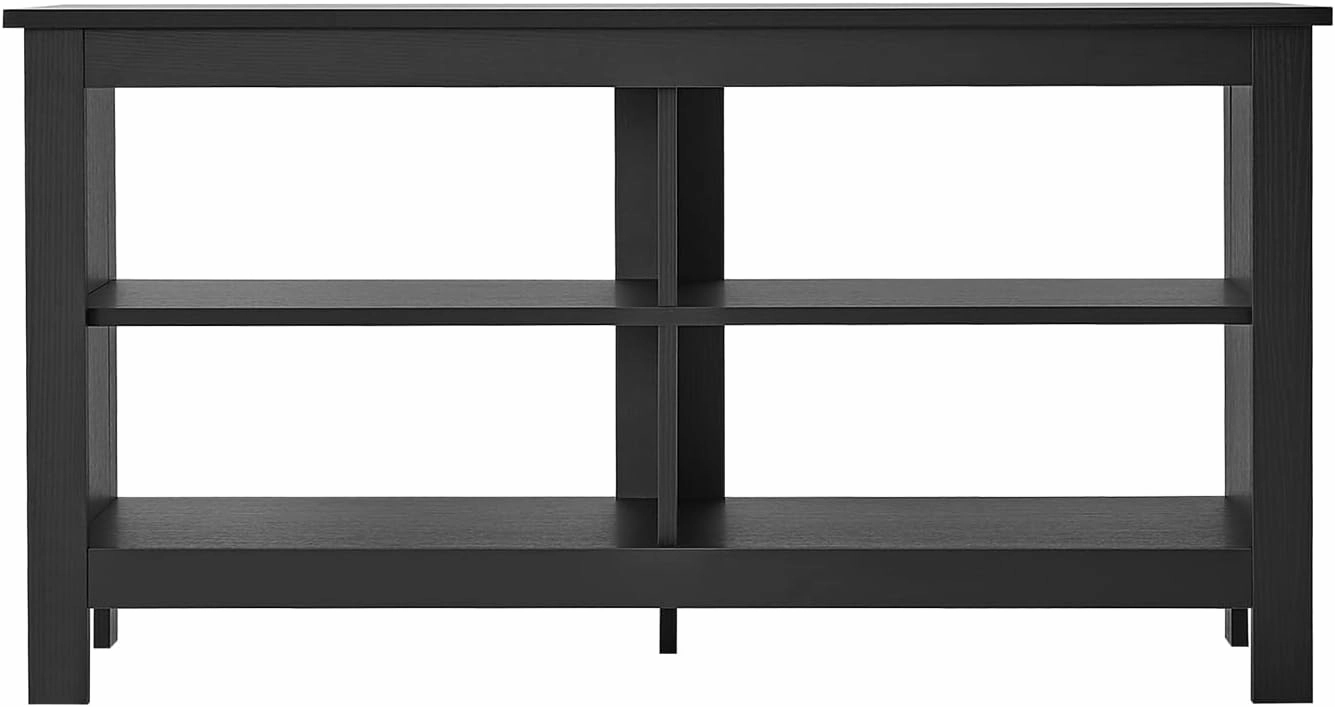 Panana Black TV Stand for 50 inch TV, Storage Shelves, Entertainment Center, Media Console, Living Room, Bedroom
