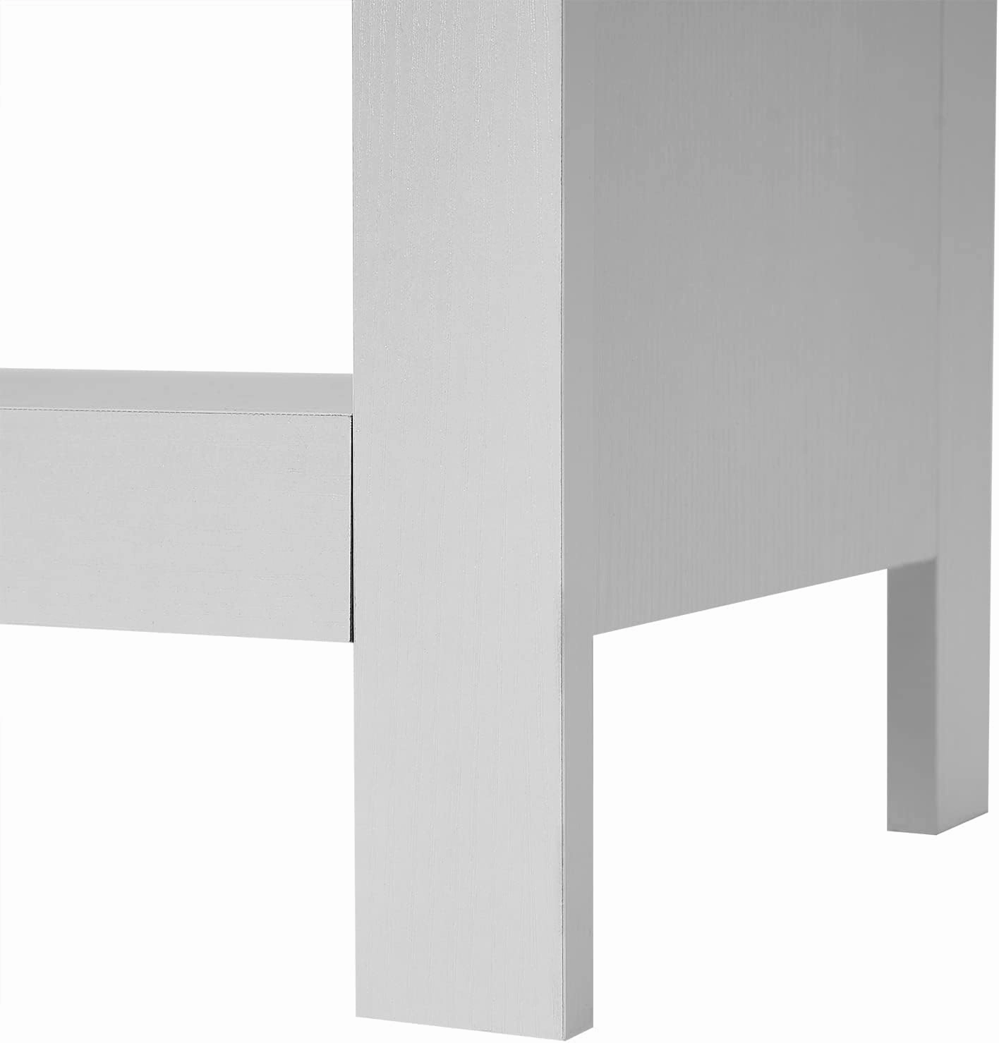 Panana TV Stand, 4 Cubby TV Stand for 60 inch TV, Farmhouse Television Stands Entertainment Center Media Stand with Storage TV Table Stand for Living Room (White 55 inches)