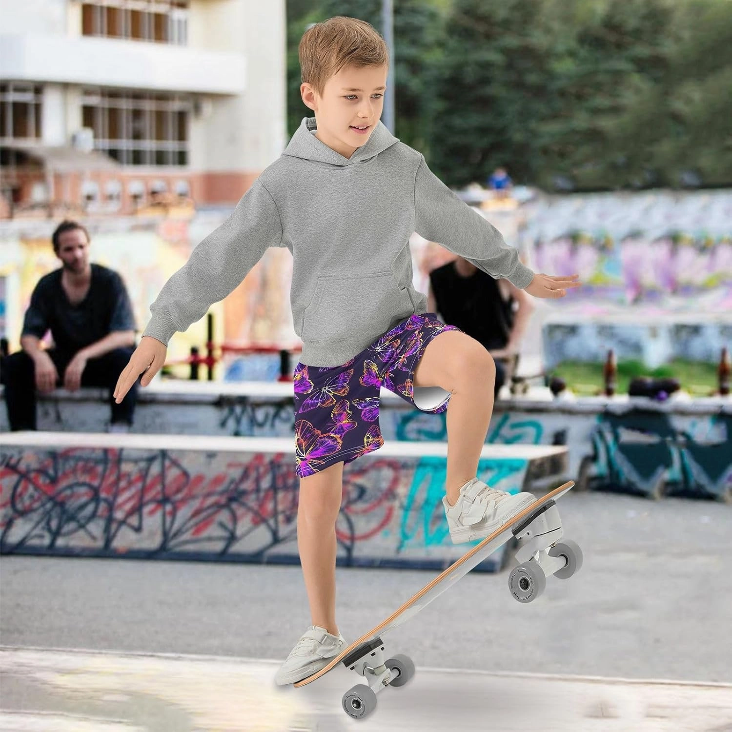 panksolu Boys Shorts Casual Athletic Shorts Elastic Waist with Pockets Teens Summer Track Shorts for Outdoor Activity 7-15Y