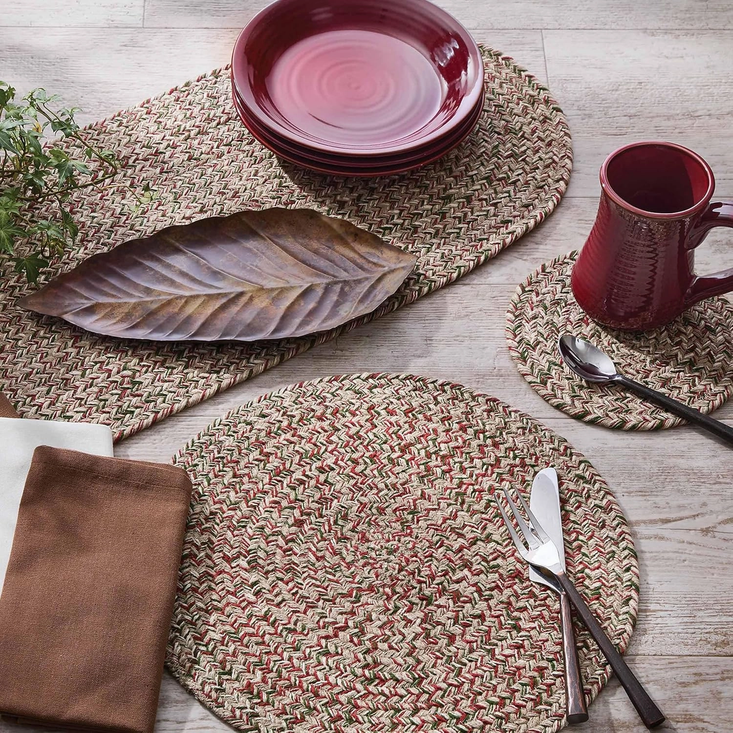Park Designs Spice Bin Braided Ginger Table Runner 15" x 36"