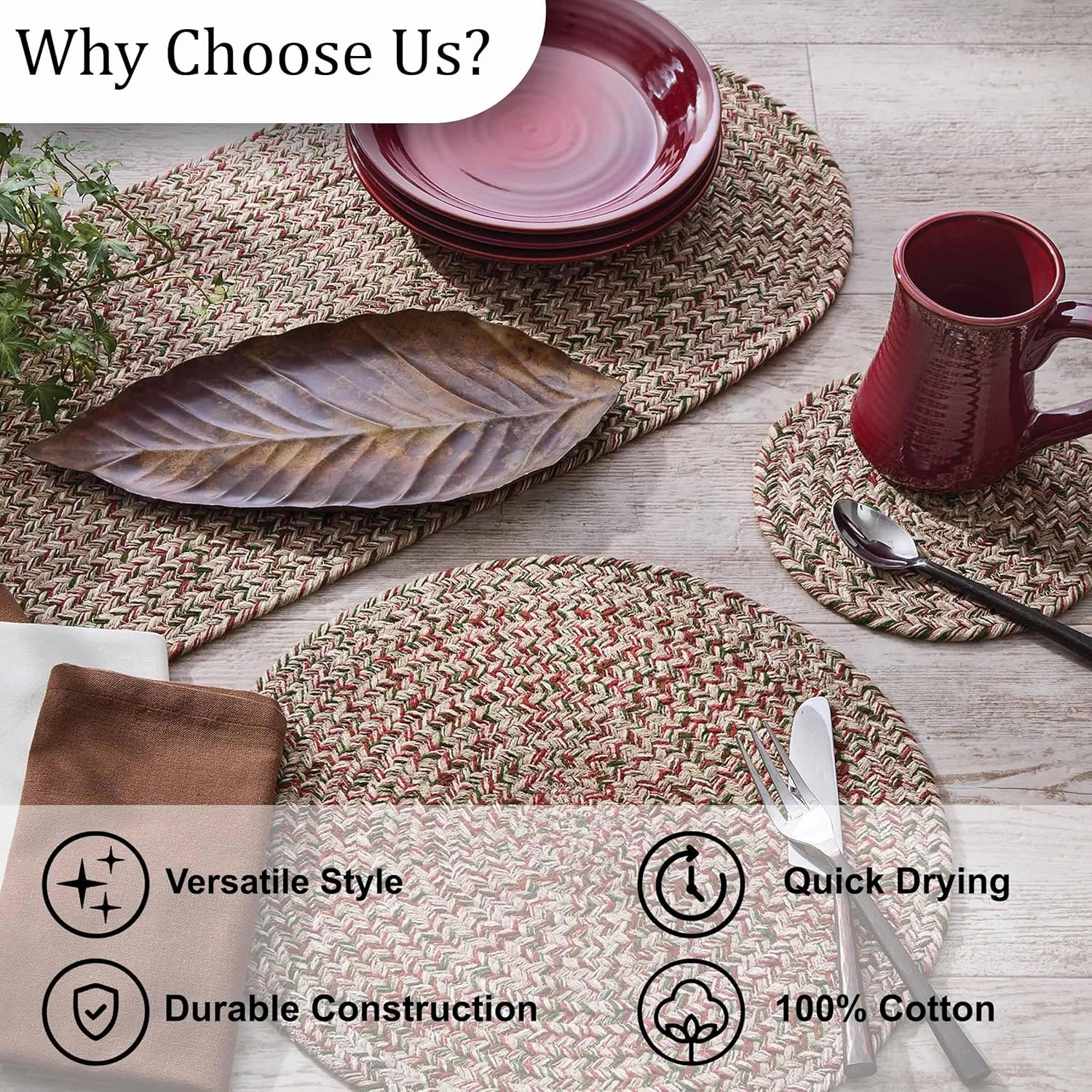 Park Designs Spice Bin Braided Ginger Table Runner 15" x 36"