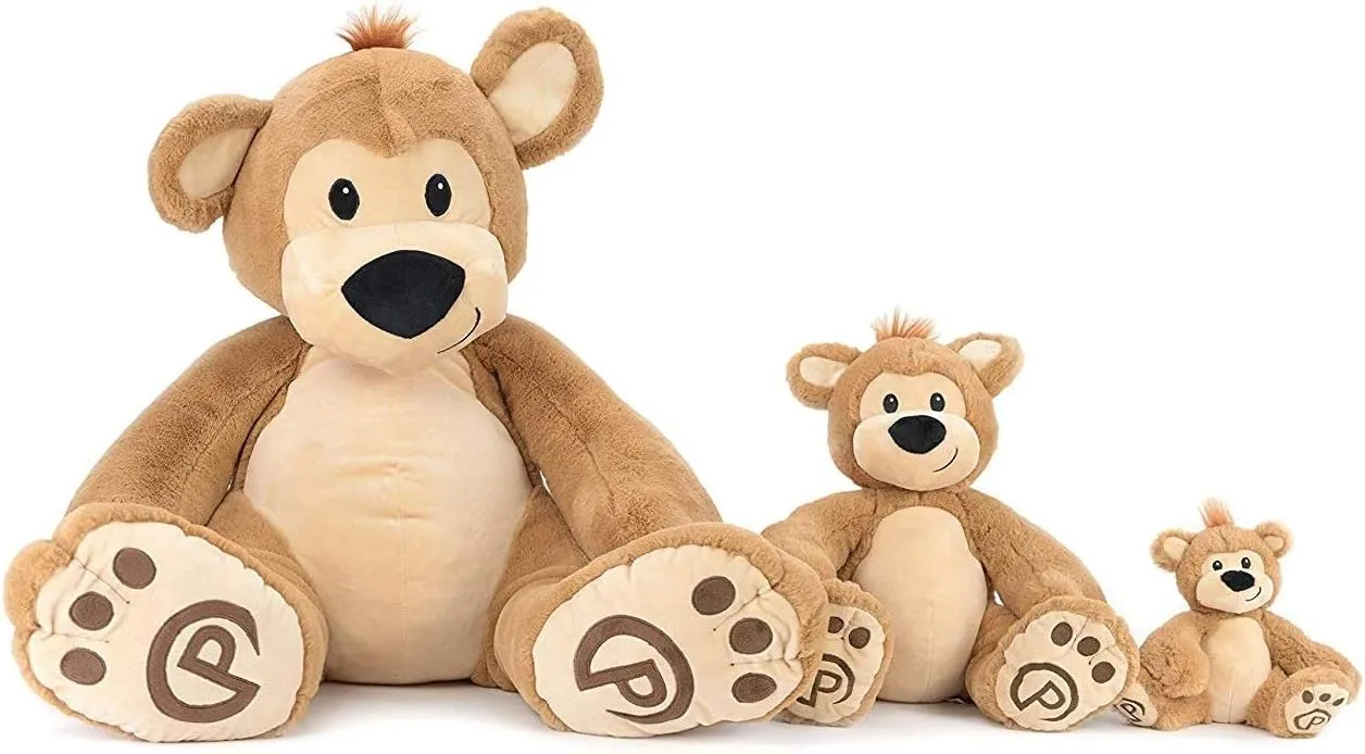 Pawley The 18" Teddy Bear Stuffed Animal - Teddy Bear Plush Toy with Embroidered Details, Soft Stuffed Toy for Babies, Toddlers & Kids - Brown, Medium 18"