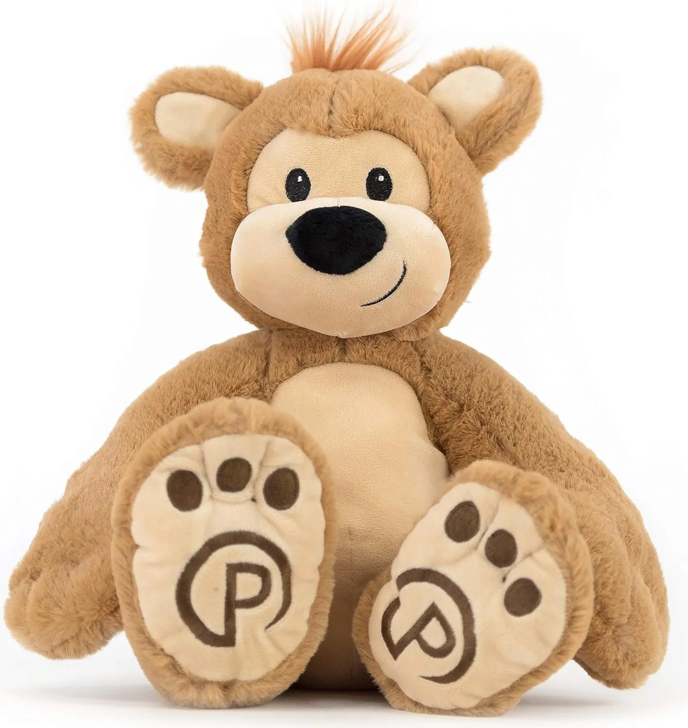 Pawley The 18" Teddy Bear Stuffed Animal - Teddy Bear Plush Toy with Embroidered Details, Soft Stuffed Toy for Babies, Toddlers & Kids - Brown, Medium 18"