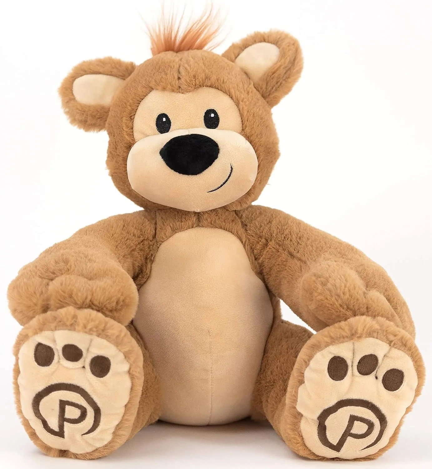 Pawley The 18" Teddy Bear Stuffed Animal - Teddy Bear Plush Toy with Embroidered Details, Soft Stuffed Toy for Babies, Toddlers & Kids - Brown, Medium 18"