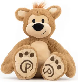 Pawley The 18" Teddy Bear Stuffed Animal - Teddy Bear Plush Toy with Embroidered Details, Soft Stuffed Toy for Babies, Toddlers & Kids - Brown, Medium 18"