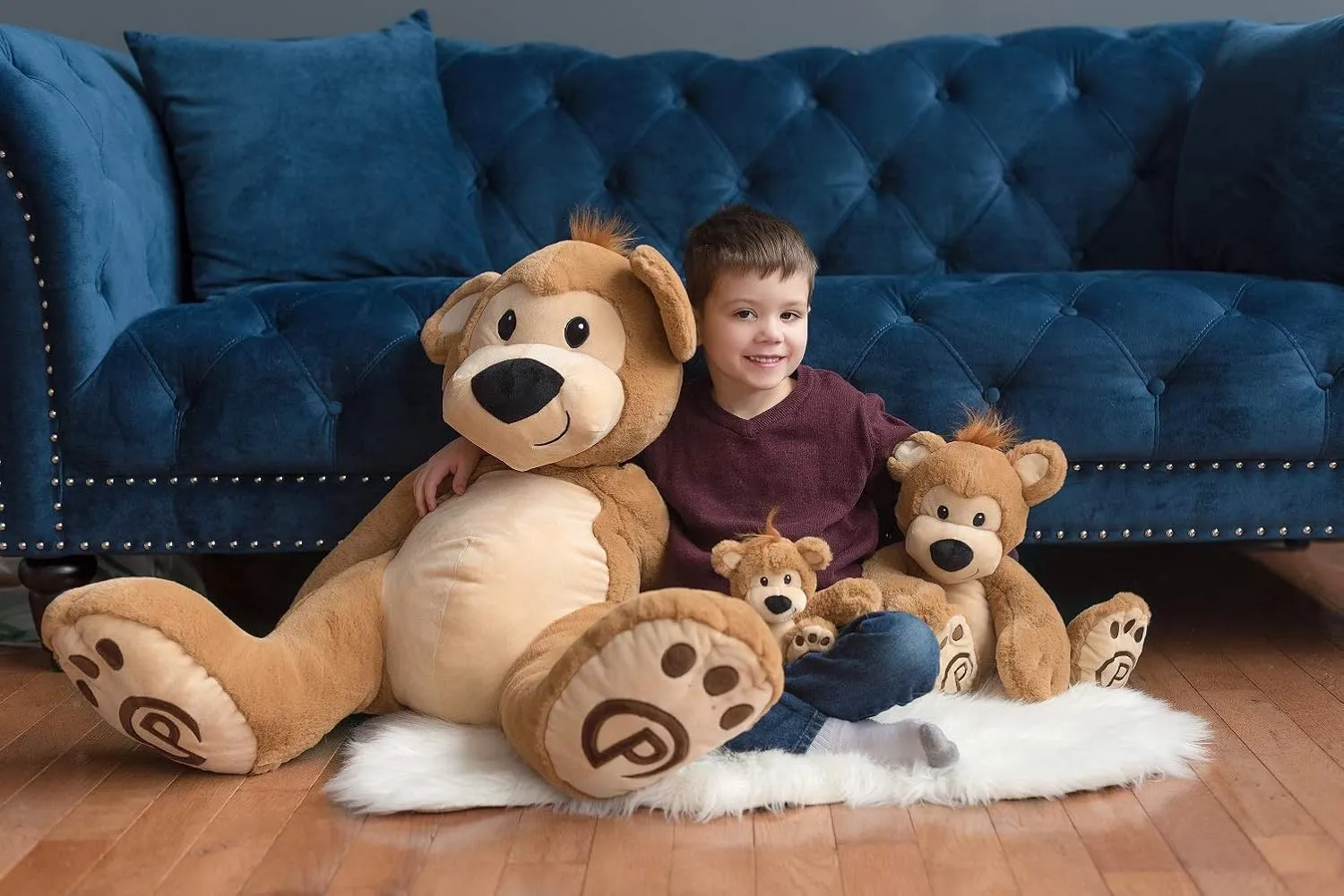 Pawley The 18" Teddy Bear Stuffed Animal - Teddy Bear Plush Toy with Embroidered Details, Soft Stuffed Toy for Babies, Toddlers & Kids - Brown, Medium 18"