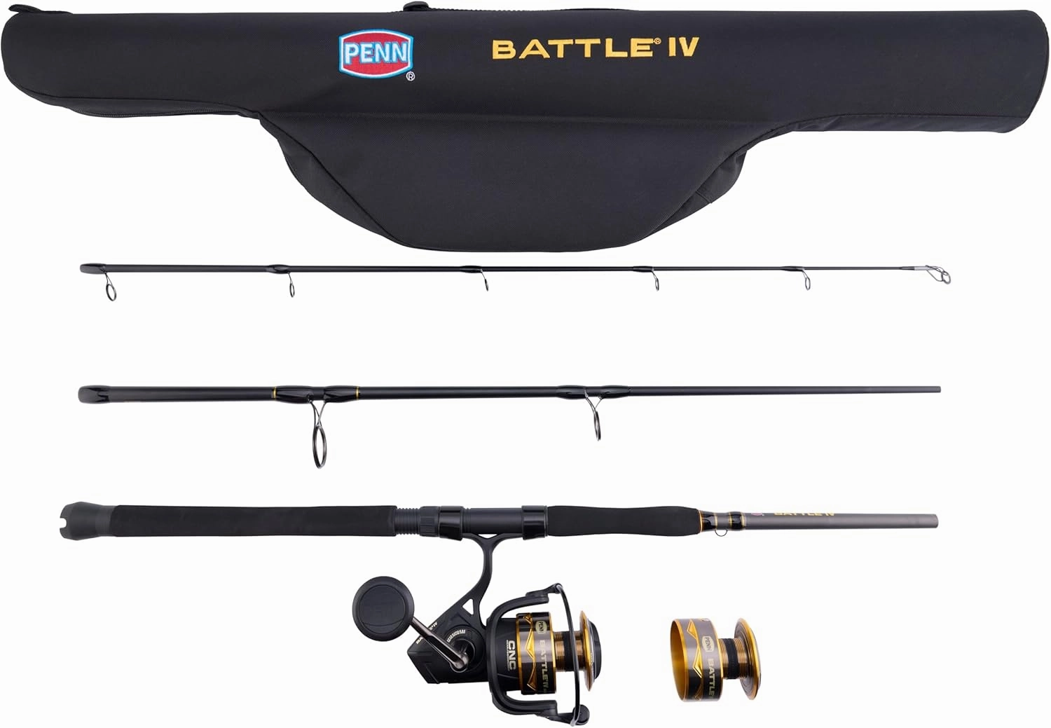PENN Battle IV Spinning Reel and Fishing Rod Combo