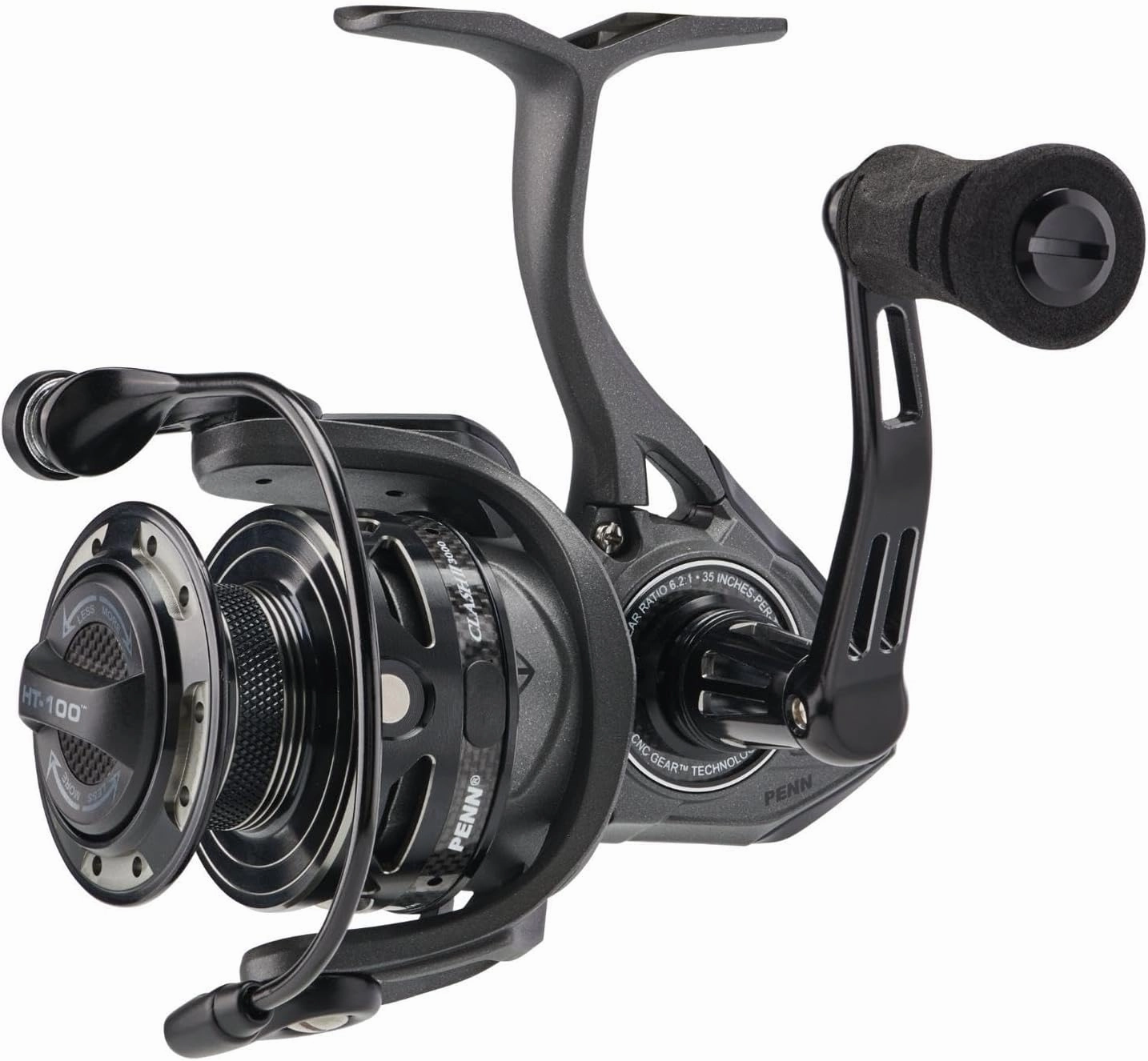 Penn Clash II Spinning Reel - Lightweight Saltwater Shore and Kayak Fishing Reel for Lure Fishing - Sea Fishing Reel for Bass, Pollack, Cod, Wrasse