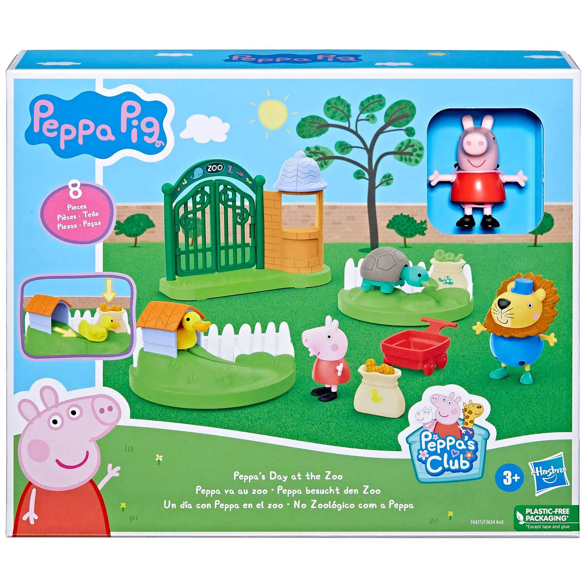Peppa Pig Toys Peppa's Day at The Zoo Playset, 2 Figures and 6 Themed Accessories, 3-Inch Scale Preschool Toy for Kids Ages 3 and Up